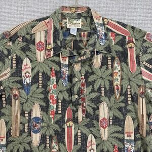 2011 Reyn Spooner Mele Kalikimaka 3XL Popover Hawaiian Christmas Surfboard Black